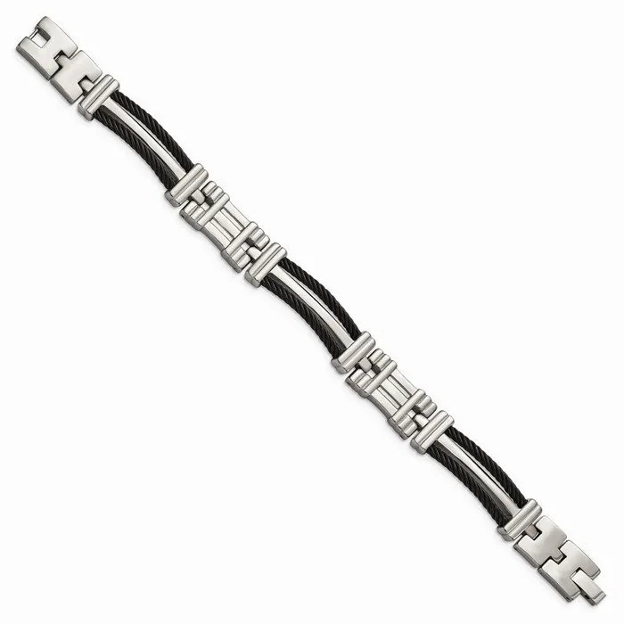 Chisel Bracelets Titanium Black Plated 85in Bracelet Chisel Bracelets Titanium Black Plated 85in Bracelet