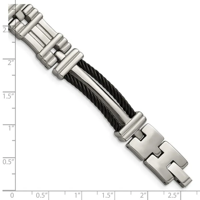 Chisel Bracelets Titanium Black Plated 85in Bracelet Chisel Bracelets Titanium Black Plated 85in Bracelet