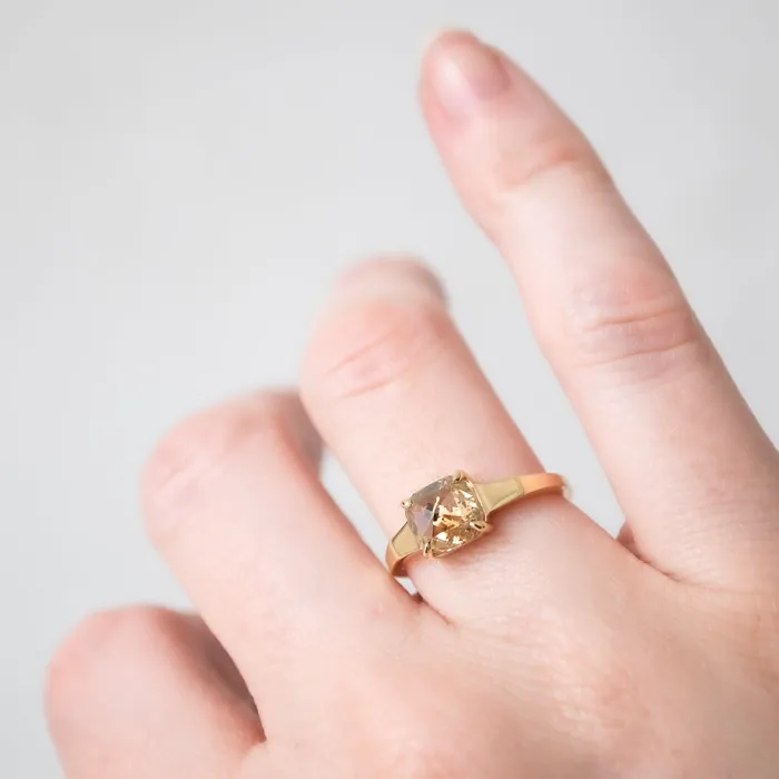 Speckled Champagne Diamond Ring Lauren Wolf Jewelry Rings