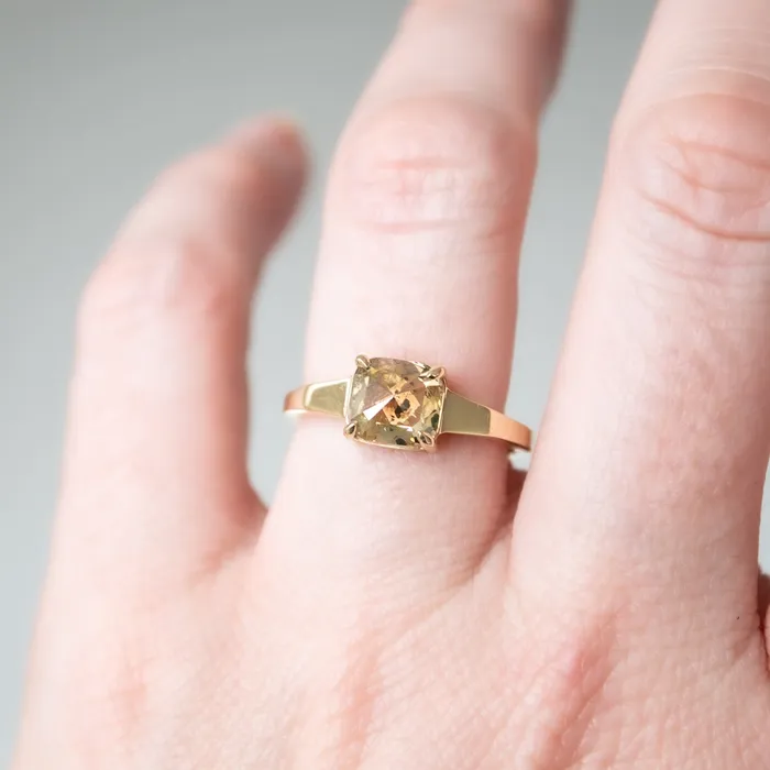 Speckled Champagne Diamond Ring Lauren Wolf Jewelry Rings