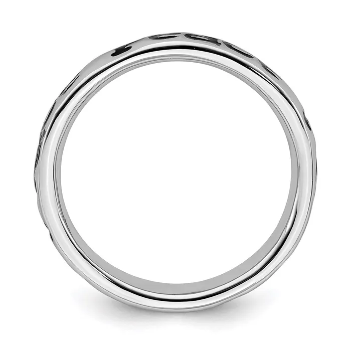 Stackable Expressions Sterling Silver Stackable Expressions Polished Enameled Peace Ring QSK100 Rings Stackable Expressions Sterling Silver Stackable Expressions Polished Enameled Peace Ring QSK100 Rings