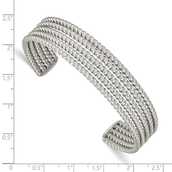 Stainless Steel Textured Cuff Bangle Chisel Bracelets Stainless Steel Textured Cuff Bangle Chisel Bracelets
