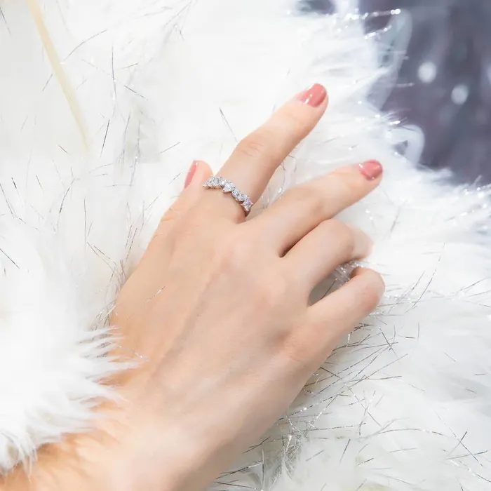 Rings BERRICLE Cluster CZ Band in Sterling Silver