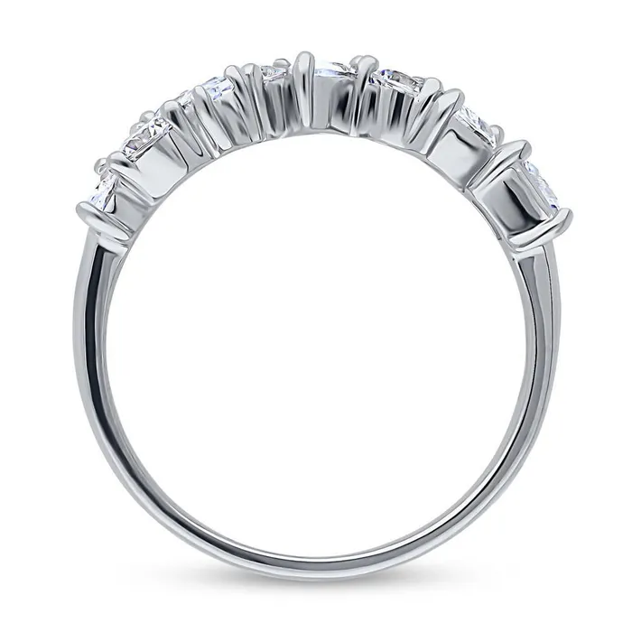 Rings BERRICLE Cluster CZ Band in Sterling Silver