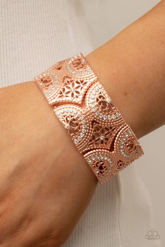 All Eyes On U Jewelry Paparazzi Accessories Bracelets Wheeling and Dealing Copper Paparazzi Bracelet