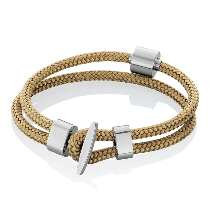 Bracelets Goldsand TadBlu Naval Cord Mens Cremation Bead Bracelet Tadblu