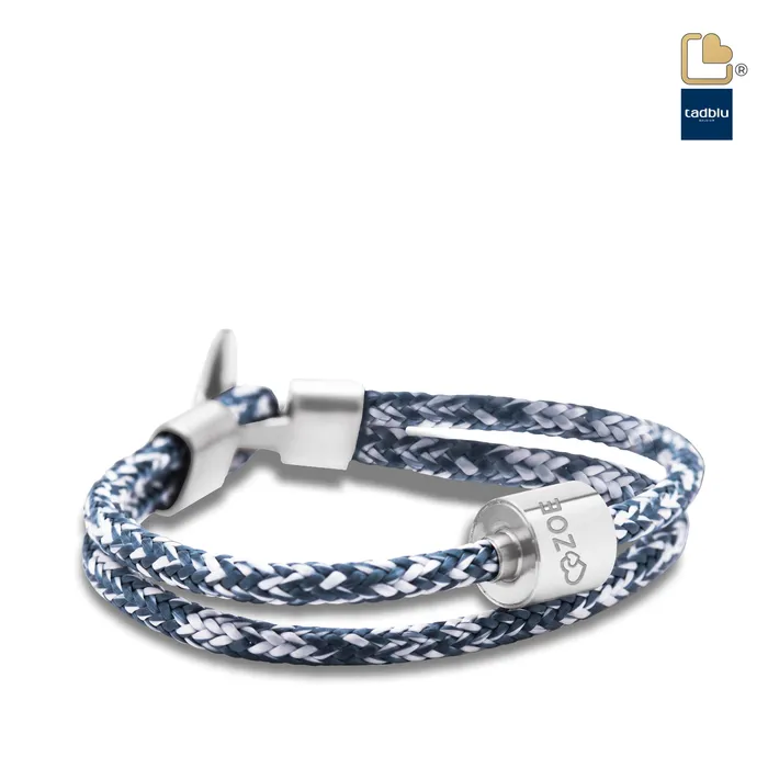 Bracelets Tadblu Jeans TadBlu Naval Cord Mens Cremation Bead Bracelet