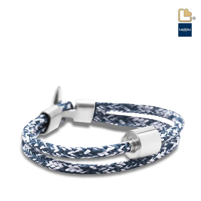 Bracelets Tadblu Jeans TadBlu Naval Cord Mens Cremation Bead Bracelet