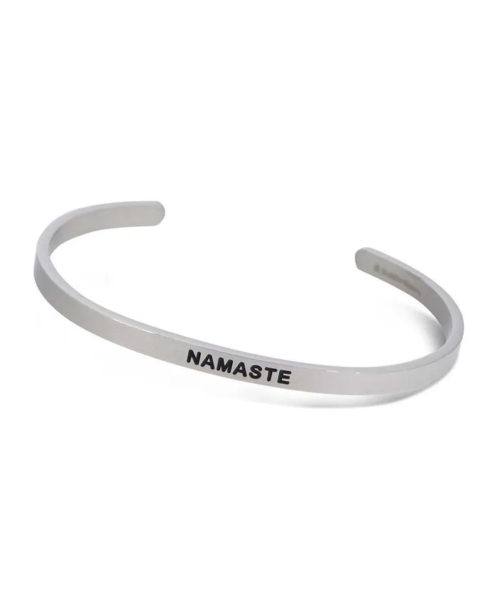 Buddha Groove Bracelets Engraved Namaste Cuff Bracelet