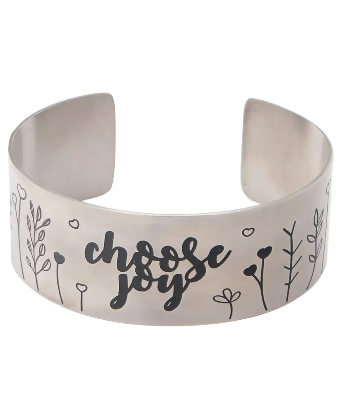 Choose Joy Adjustable Stainless Steel Cuff Bracelet Buddha Groove Bracelets