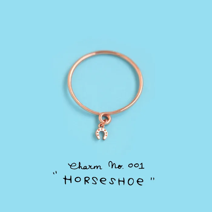 Horseshoe Dangle Charm Ring LOULOUROSE Rings
