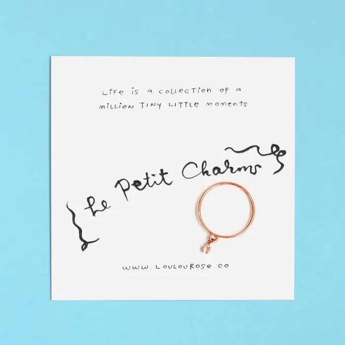 Horseshoe Dangle Charm Ring LOULOUROSE Rings Horseshoe Dangle Charm Ring LOULOUROSE Rings