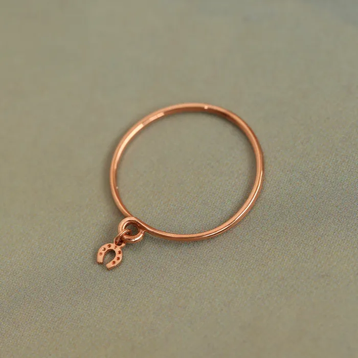 Horseshoe Dangle Charm Ring LOULOUROSE Rings Horseshoe Dangle Charm Ring LOULOUROSE Rings