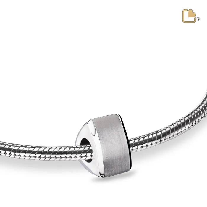 LoveUrns Treasure Bracelets Essence Two Tone Rhodium Plated Cremation Bracelet Bead LoveUrns Treasure Bracelets Essence Two Tone Rhodium Plated Cremation Bracelet Bead