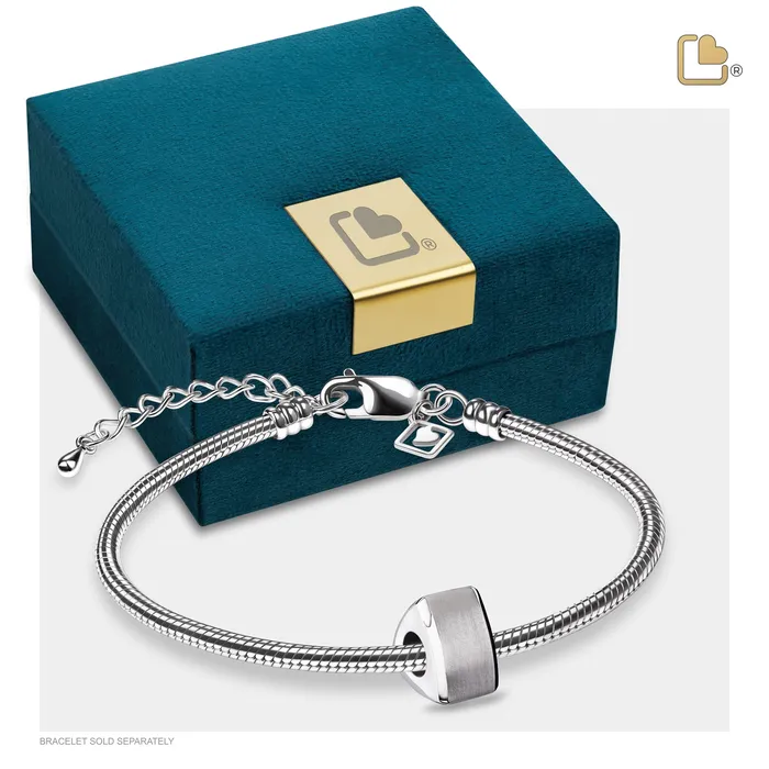 LoveUrns Treasure Bracelets Essence Two Tone Rhodium Plated Cremation Bracelet Bead LoveUrns Treasure Bracelets Essence Two Tone Rhodium Plated Cremation Bracelet Bead
