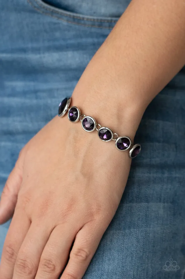 Lustrous Luminosity Purple Paparazzi Bracelet All Eyes On U Jewelry Paparazzi Accessories Bracelets
