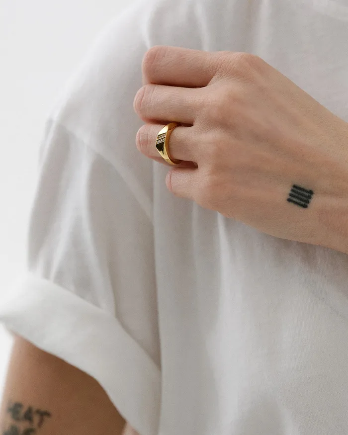 Luv Aj Rings TT Two Stripe Ring Luv Aj Rings TT Two Stripe Ring