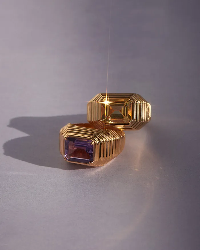 The Caroline StepCut Ring Amethyst Luv Aj Fine Rings