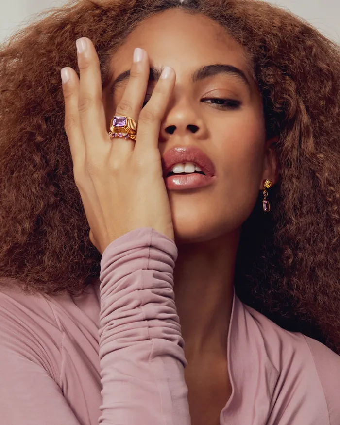 The Caroline StepCut Ring Amethyst Luv Aj Fine Rings