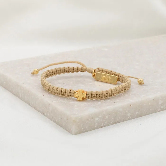Wonderfully Made Bracelet Gold Cross My Saint My Hero Bracelets