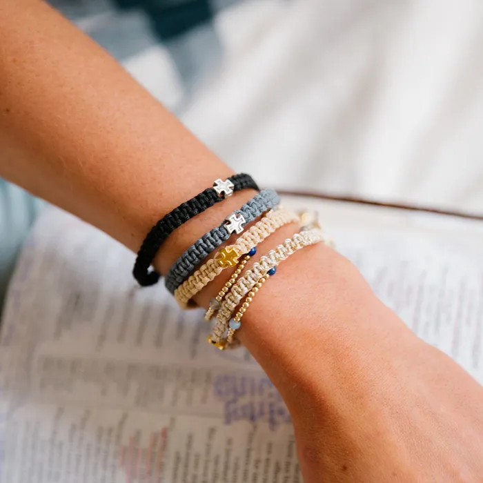 Wonderfully Made Bracelet Gold Cross My Saint My Hero Bracelets