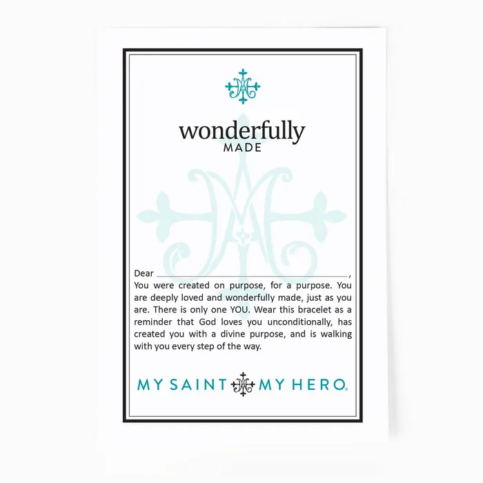 Wonderfully Made Bracelet Gold Cross My Saint My Hero Bracelets