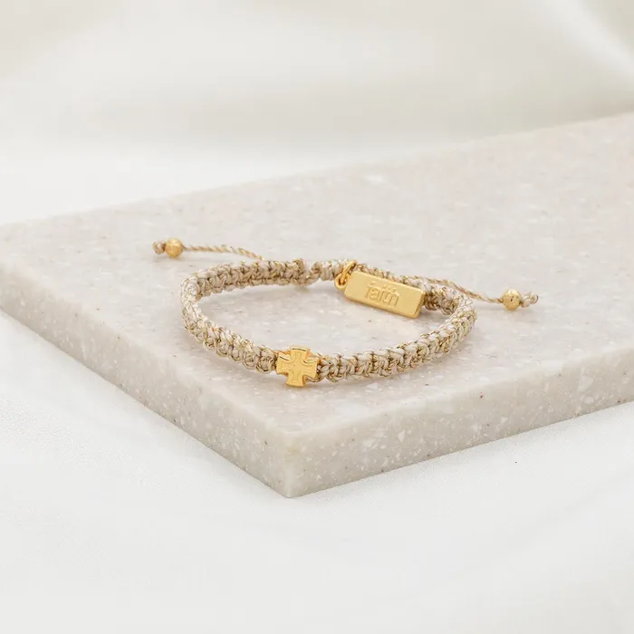 Wonderfully Made Bracelet Gold Cross My Saint My Hero Bracelets