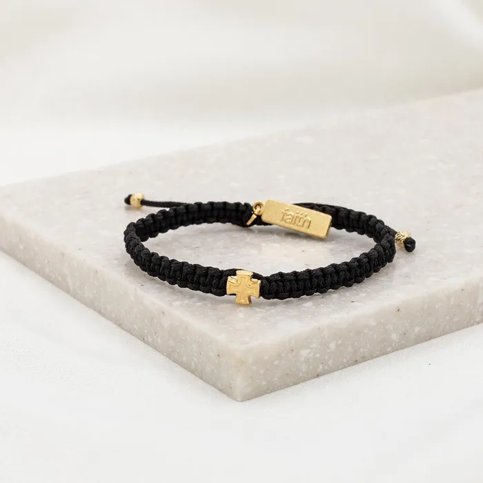 Wonderfully Made Bracelet Gold Cross My Saint My Hero Bracelets